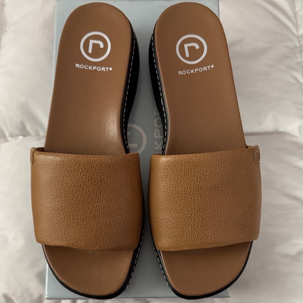 NIB Super Comfy Rockport “Sally” Leather Sandal, size 7.5W